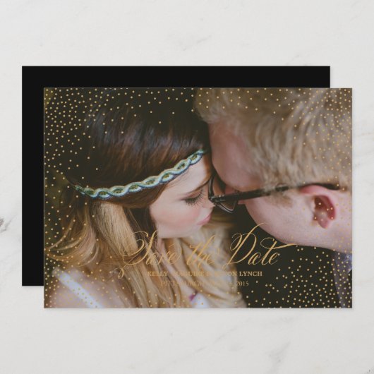 Confetti Save the Date Aankondiging (Voorkant / Achterkant)