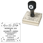 Confetti Save the Date DIY Weddenschap Rubber Stam Rubberstempel (Gestempeld)