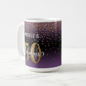 Confetti & Script 50 & Fabulous, Roze Zwart Ombre Koffiemok (Voorkant links)