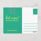 Confetti Script Birthday Briefkaart (Achterkant)