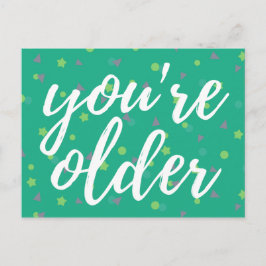 Confetti Script Birthday Briefkaart