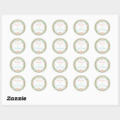 Confetti Sea Shells Koraal Mint Perzik Goud Ronde Sticker (Vel)