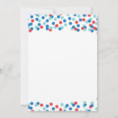 Confetti Sfeervolle Jongens Baby Borrel Uitnodigin Kaart (Achterkant)