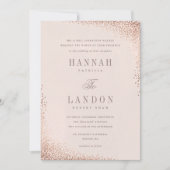 Confetti shine faux folie bruiloft uitnodiging (Voorkant)