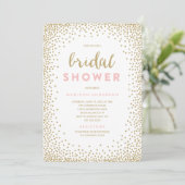 Confetti Shower | Bridal Shower-uitnodiging Kaart (Staand voorkant)