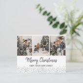 Confetti Silver Card -fotoserie Feestdagenkaart (Staand voorkant)