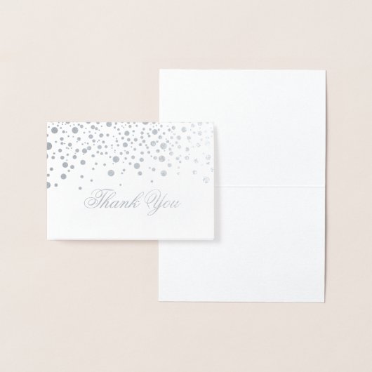 Confetti Silver Foil Stippen Hartelijk dank Folie Kaarten (Display)