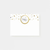 Confetti Silver/Gold Monogram Post-it® Notes (Voorkant)
