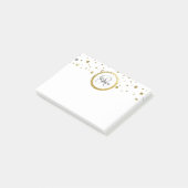 Confetti Silver/Gold Monogram Post-it® Notes (Schuin)