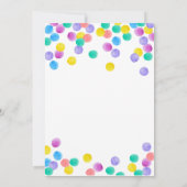 Confetti Simple Girl Verjaardag Kaart (Achterkant)