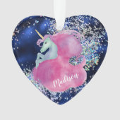 Confetti Sky Pink Unicorn kleindochter Ornament (voorkant)