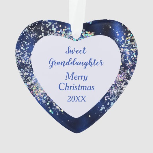 Confetti Sky Pink Unicorn kleindochter Ornament (achterkant)