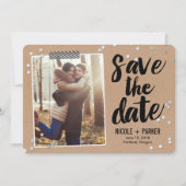 Confetti Sla de datumkaart op Save The Date (Voorkant)