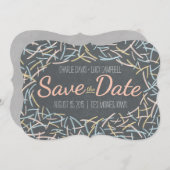 Confetti Sla de datumkaart op Save The Date (Voorkant / Achterkant)