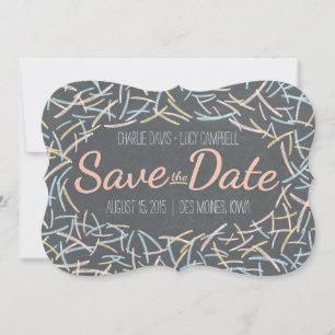 Confetti Sla de datumkaart op Save The Date