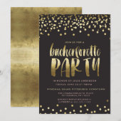 Confetti SPARKLE BACHELORETTE ARTIJ Uitnodiging (Voorkant / Achterkant)