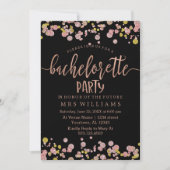 Confetti Sparkle Bachelorette Feestuitnodiging Kaart (Voorkant)