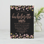 Confetti Sparkle Bachelorette Feestuitnodiging Kaart (Staand voorkant)