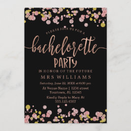 Confetti Sparkle Bachelorette Feestuitnodiging Kaart
