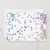 Confetti Sparkle | Colorful Diamond Dust Wedding Kaart (Achterkant)