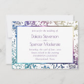 Confetti Sparkle | Colorful Diamond Dust Wedding Kaart (Voorkant)