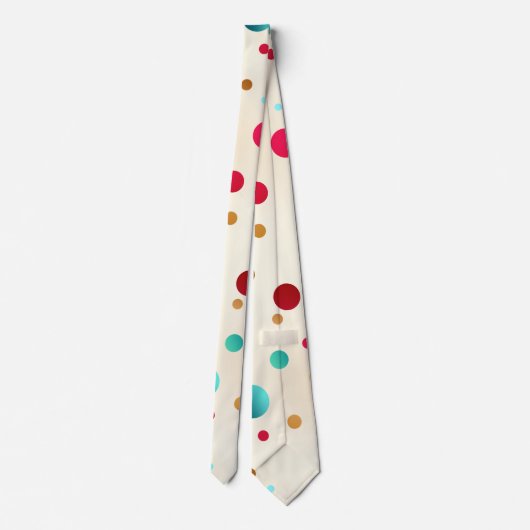 Confetti Sparkle Polka Dots Pattern Stropdas (Achterkant)