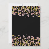 Confetti Sparkle Roos Gold bruiloft uitnodigingen (Achterkant)