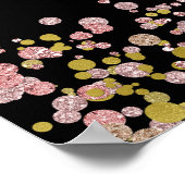 Confetti Sparkle Roos Gold Wedding Cards & Gifts Poster (Hoek)