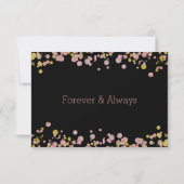 Confetti Sparkle Roos Gouden Bruiloft Dank u Foto Bedankkaart (Achterkant)