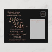 Confetti Sparkle Roos Gouden Bruiloft Save the Dat Aankondigingskaart (Achterkant)