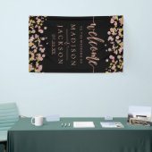 Confetti Sparkle Shine Roos Gold bruiloft welkom Spandoek (Beurs)