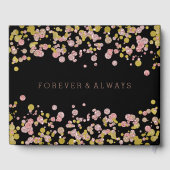 Confetti Sparkle Shine Roos Gold Weddenemonogram Gastenboek (Achterkant)