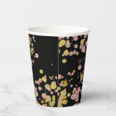 Confetti Sparkle Shine Roos Gold Weddenemonogram Papieren Bekers (Rechts)