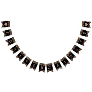 Confetti Sparkle Shine Roos Gold Wedding Forever Vlaggetjes