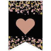 Confetti Sparkle Shine Roos Gold Wedding Forever Vlaggetjes (Eerste vlag)