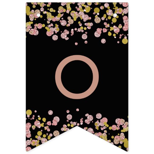 Confetti Sparkle Shine Roos Gold Wedding Forever Vlaggetjes (Derde vlag)