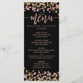 Confetti Sparkle Shine Roos Gold Wedding Menu