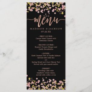 Confetti Sparkle Shine Roos Gold Wedding Menu