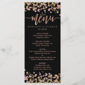 Confetti Sparkle Shine Roos Gold Wedding Menu (Voorkant)