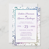 Confetti Sparkle | Waterverf Diamond Dust Wedding Kaart (Voorkant)