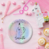 Confetti Sparkly Bachelorette Party | Bridal Parti Papieren Bordje (Feest)