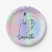 Confetti Sparkly Bachelorette Party | Bridal Parti Papieren Bordje (Voorkant)