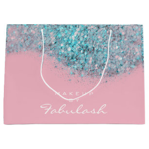 Confetti Sparkly Glitter Blue Pink Bridal White Large Cadeautasje