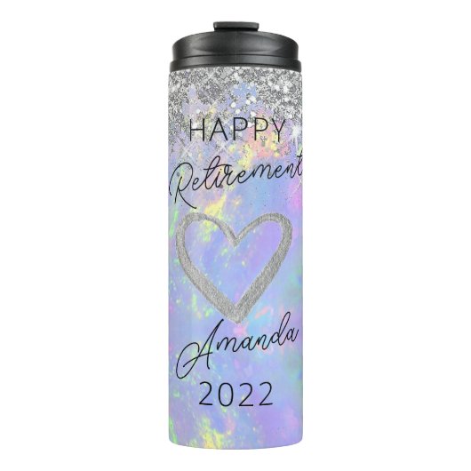 Confetti Sparkly Glitter Retirement Gift voor haar Thermosbeker (Voorkant)