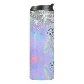 Confetti Sparkly Glitter Retirement Gift voor haar Thermosbeker (Gedraaid links)