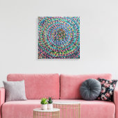 Confetti Spiralen Opgespannen Canvas Print (Insitu (Woonkamer))