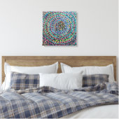 Confetti Spiralen Opgespannen Canvas Print (Insitu (Slaapkamer))