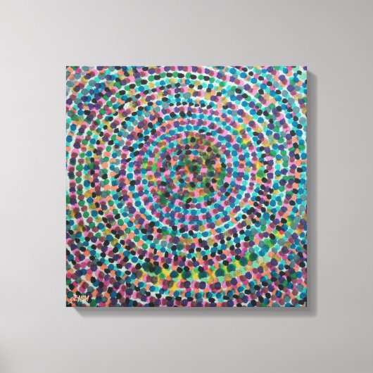 Confetti Spiralen Opgespannen Canvas Print (Voorkant)