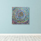 Confetti Spirals Stretched Canvas Print (Insitu (Houten vloer))