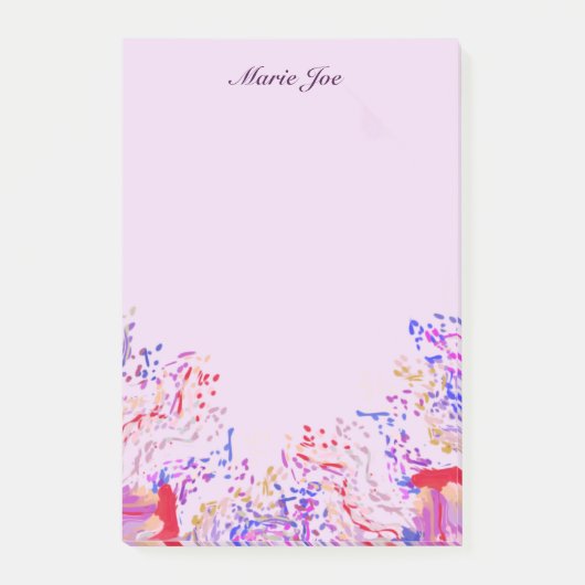 Confetti Splatter Boarder  Waterverf Post-it® Notes (Voorkant)